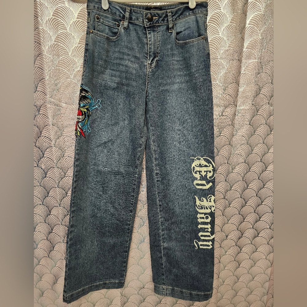Ed Hardy Blue Jeans Size 28 - Picture 1 of 6